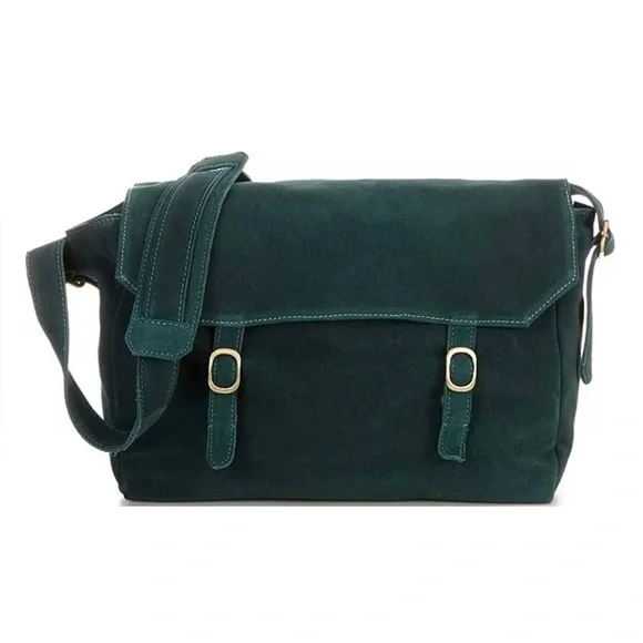 FREE PEOPLE Zahara Suede Messenger Bag / Enchanted Forest - Picture 10 of 16